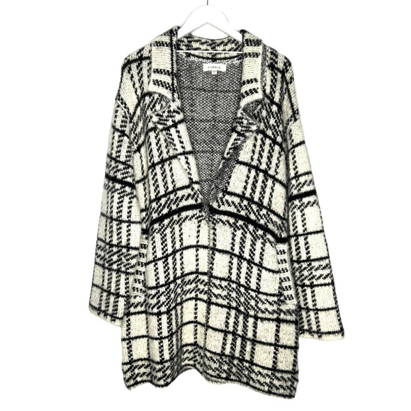 L SPACE Stirling Sweater Coat Couldn't Be Cozier Plaid Size XL - Picture 9 of 16